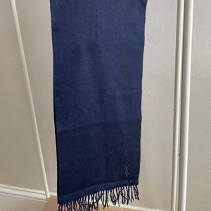 Navy YSL wool scarf, NWOT